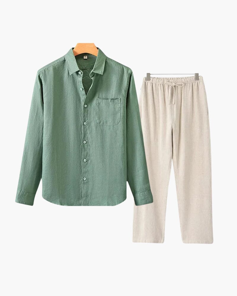 Old Money Linen Set (Long Sleeve)